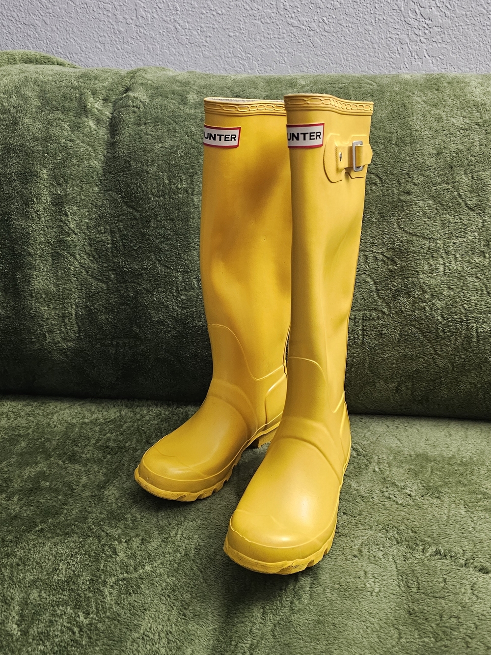Hunter Yellow Tall Rain Boots